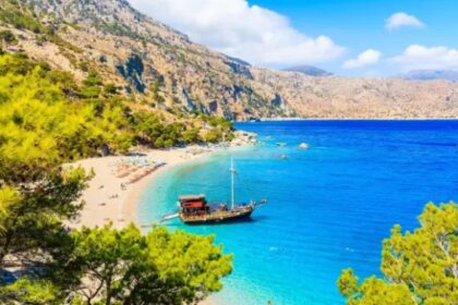 Αεροφωτογραφία της παραλίας Άπελλα στην Κάρπαθο