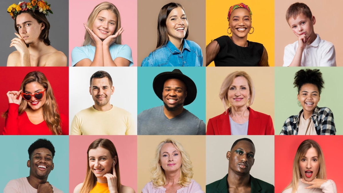 διαφορετικά ανθρώπινα πρόσωπα εξέλιξη αναγνώριση