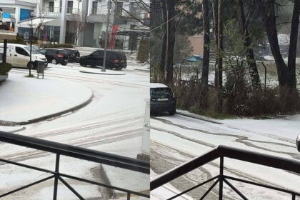 Χαλαζόπτωση Πολύγυρος Χαλκιδική άσπρισε