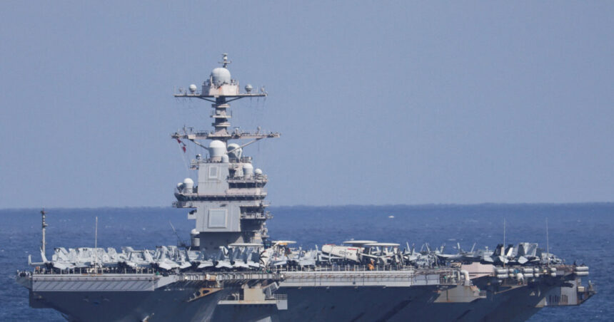 Αεροπλανοφόρο USS Gerald R. Ford με φωτιά στη Μέση Ανατολή