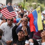 Αμερικανική σημαία πρεσβεία Καράκας Βενεζουέλα