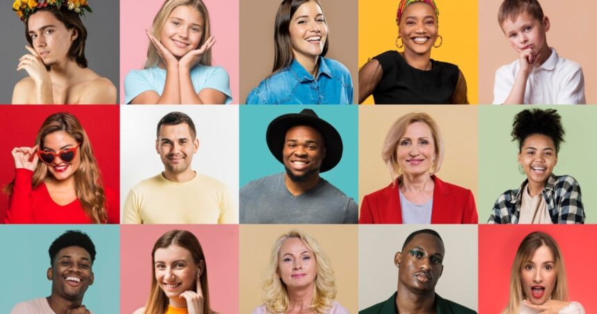 διαφορετικά ανθρώπινα πρόσωπα εξέλιξη αναγνώριση