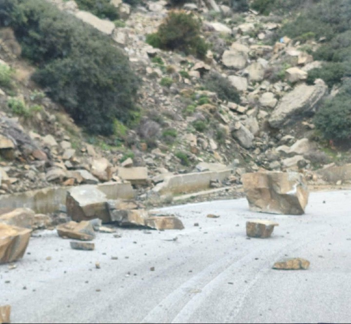 Κατολισθήσεις Κάρπαθος δρόμος Σπόα Όλυμπος