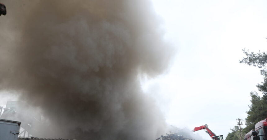 φωτιά ανακύκλωση Νεοχωρούδα Ωραιοκάστρου καπνοί