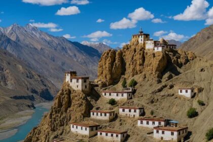 Το μοναστήρι Dhankar στα Ιμαλάια πάνω σε γκρεμό