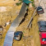 καθίζηση δρόμου Θεσσαλονίκη στο εργοτάξιο