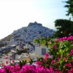 Λευκά σπιτάκια και ενετικό κάστρο νησί Αστυπάλαια