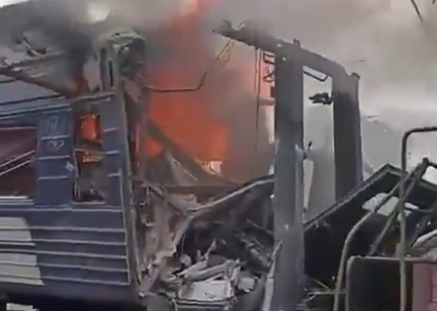 επίθεση με drone Σίζραν - ζημιές σε πολυκατοικία