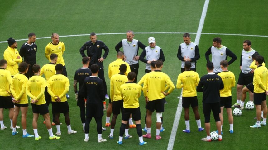 ΑΕΚ προπόνηση Νέα Φιλαδέλφεια Ράγιο Conference League
