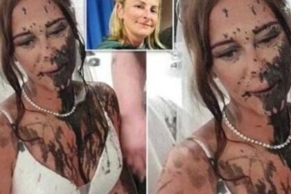 νύφη με μαύρη μπογιά στον γάμο