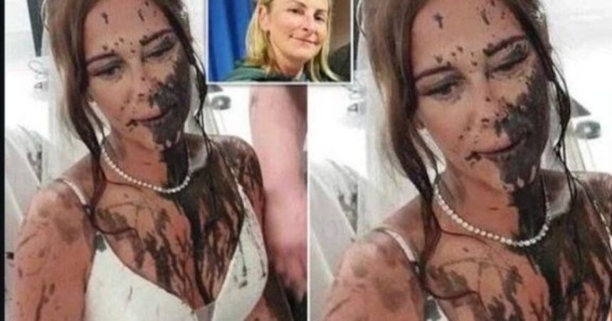 νύφη με μαύρη μπογιά στον γάμο