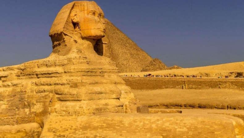 Αεροφωτογραφία φρεάτων δεύτερη Σφίγγα Γκίζας