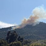 Φωτιά στην Άμπελο Αιγιάλειας - πυροσβεστική επιχειρεί