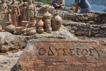 Ανασκαφές Ιθάκης αρχαίο ιερό Οδυσσέας κεραμικά ευρήματα