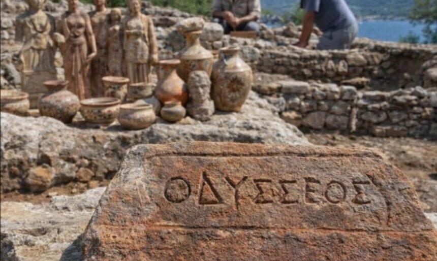 Ανασκαφές Ιθάκης αρχαίο ιερό Οδυσσέας κεραμικά ευρήματα