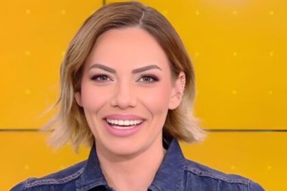 Ιωάννα Μαλέσκου κοντό κούρεμα στο πλατό