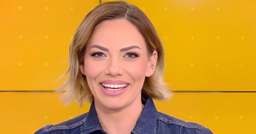 Ιωάννα Μαλέσκου κοντό κούρεμα στο πλατό