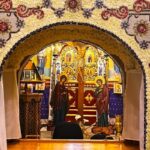 Επιτάφιος Ουρανούπολης με χρυσές και μπλε πέρλες