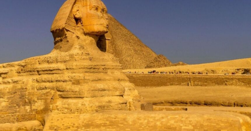 Αεροφωτογραφία φρεάτων δεύτερη Σφίγγα Γκίζας