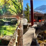 Αρχοντικό Ζάχολης ορεινή Κορινθία αυλή πλατάνια