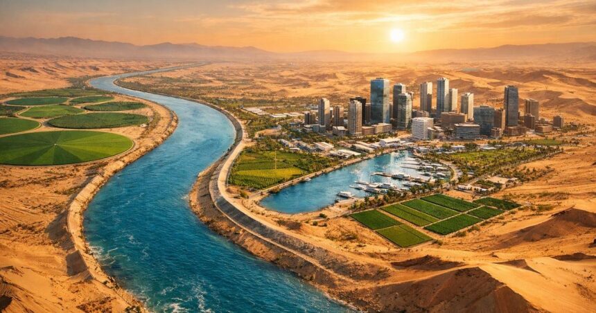 άντληση νερού Νείλου για νέα πόλη Jirian