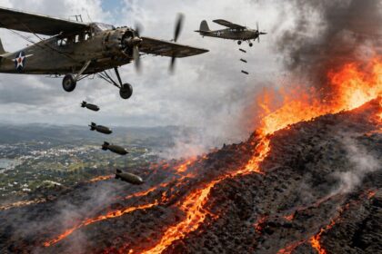 βομβαρδισμός ηφαιστείου Χαβάη Mauna Loa 1935