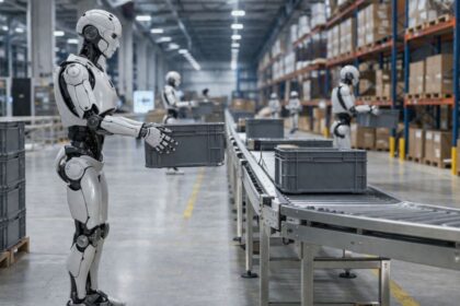 Ανθρωποειδή ρομπότ εκπαίδευση σε εργοστάσιο Κίνα παραγωγή