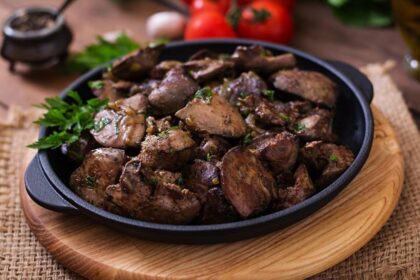 πιάτο με συκώτι και κατανάλωση συκωτιού