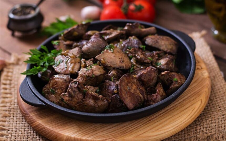 πιάτο με συκώτι και κατανάλωση συκωτιού