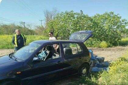 παράνομη απόθεση μπάζων στην Καλαμαριά οδός Ικάρων