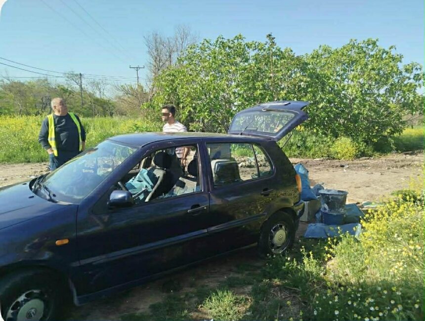 παράνομη απόθεση μπάζων στην Καλαμαριά οδός Ικάρων