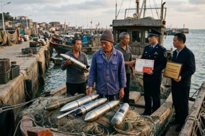 ψαράδες με υποθαλάσσιες συσκευές βυθού