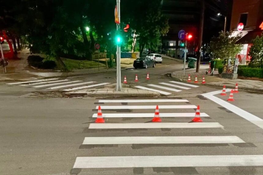 διαγραμμίσεις Θεσσαλονίκη σε κεντρικές αρτηρίες