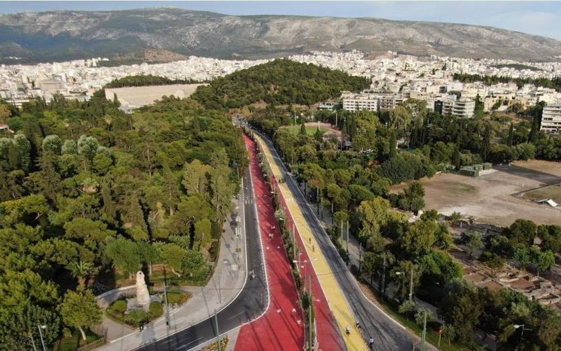 Η ανοιχτή λεωφόρος Βασιλίσσης Όλγας με ήπια κυκλοφορία