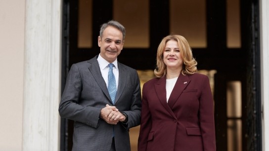 Μητσοτάκης Σιλίνια στο Μέγαρο Μαξίμου, συνάντηση 23 Απριλίου 2026