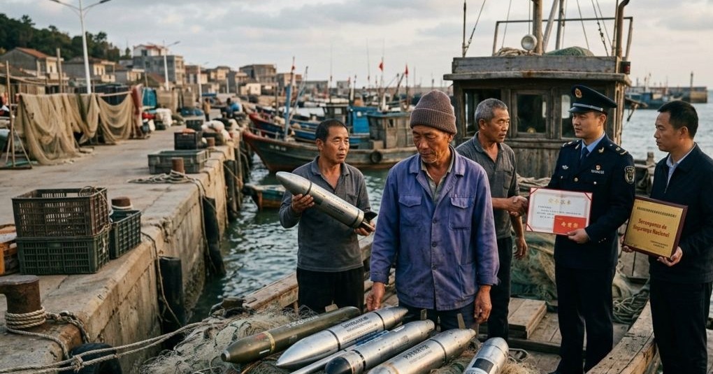 ψαράδες με υποθαλάσσιες συσκευές βυθού