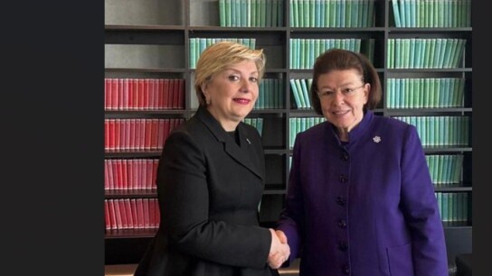 Συνάντηση Λίνα Μενδώνη Tinatin Rukhadze πολιτιστική συνεργασία