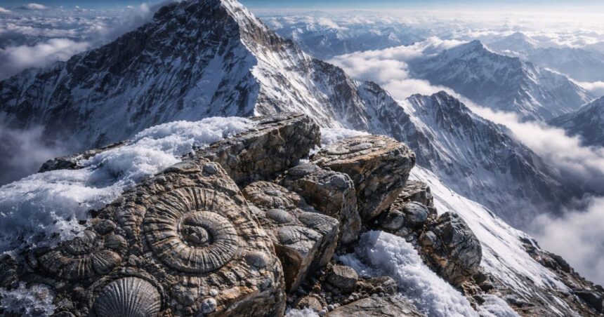 Απολιθώματα θαλάσσιων οργανισμών στο Έβερεστ