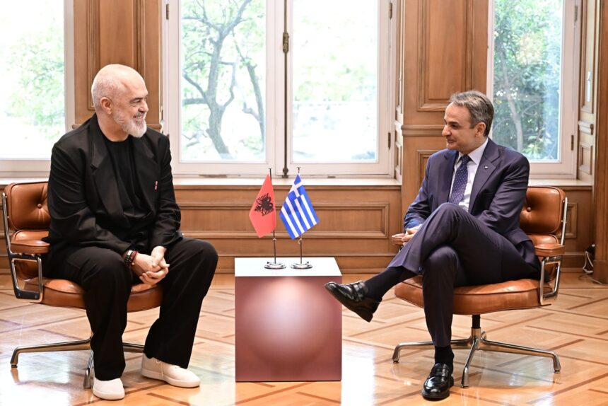 Μητσοτάκης και Ράμα στο Μέγαρο Μαξίμου για Αλβανία ένταξη Ε.Ε.