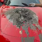 Porsche Boxster δοκιμή PPF με τσιμέντο