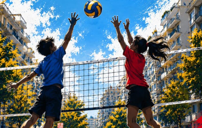 Street Mini Volley 2026 παιδιά στην Τούμπα οδός Κλεάνθους