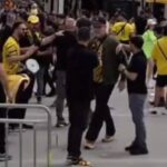 φιέστα ΑΕΚ οπαδοί έξω από Allwyn Arena