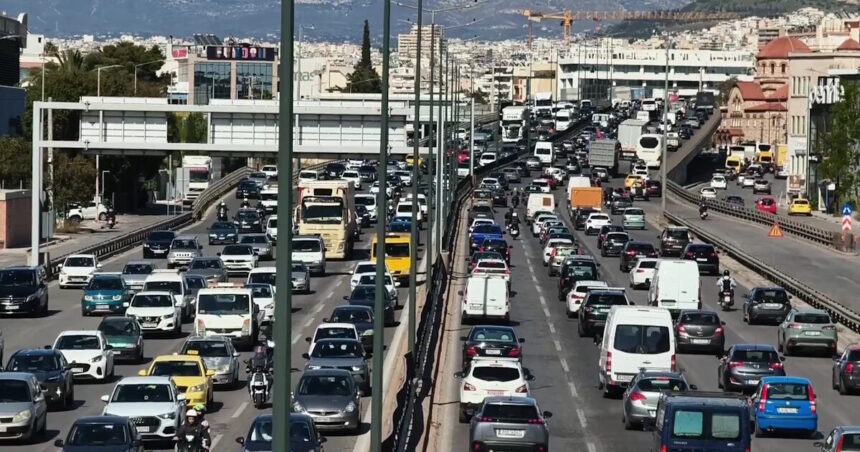 μποτιλιάρισμα Αττική στους κεντρικούς άξονες