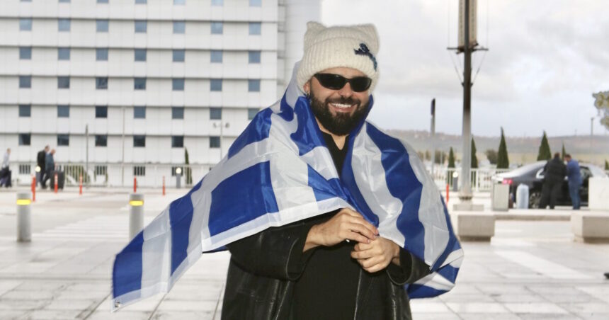 Ακύλας Eurovision 2026 με την ελληνική σημαία
