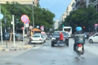 Τζιπ ανάποδα στην Αγίου Δημητρίου Θεσσαλονίκη