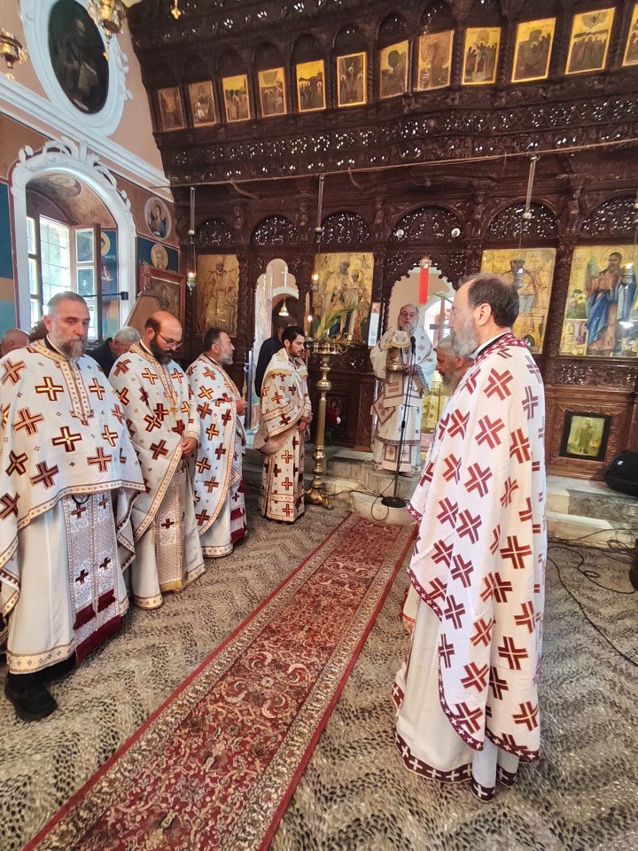Πανήγυρη Άγιος Ιωάννης Βάτι Ρόδου με κληρικούς και πιστούς