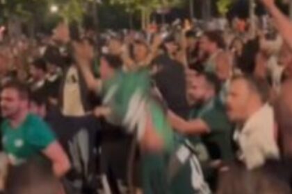 οπαδοί Παναθηναϊκού πανηγυρισμοί Ισπανία