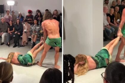 Επίδειξη Σίδνεϊ σάλος: άνδρας σέρνει γυναίκα στις πασαρέλες