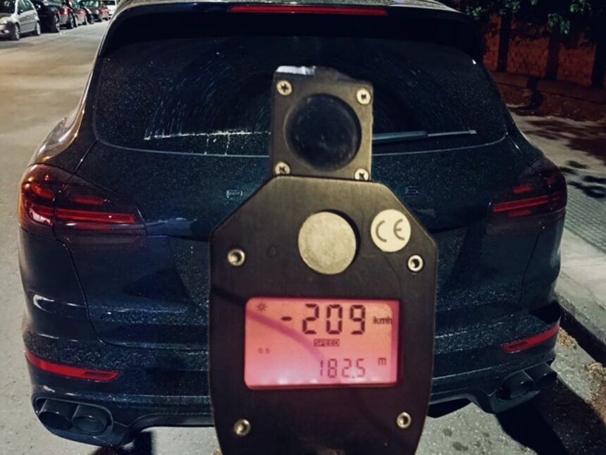 όχημα με 209 χλμ/ώρα στον Περιφερειακό