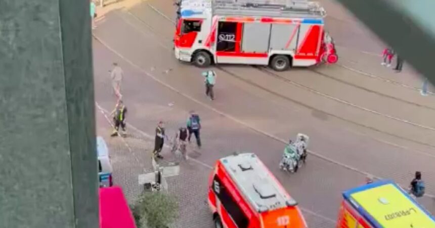 Λειψία αυτοκίνητο πλήθος Grimmaische Straße